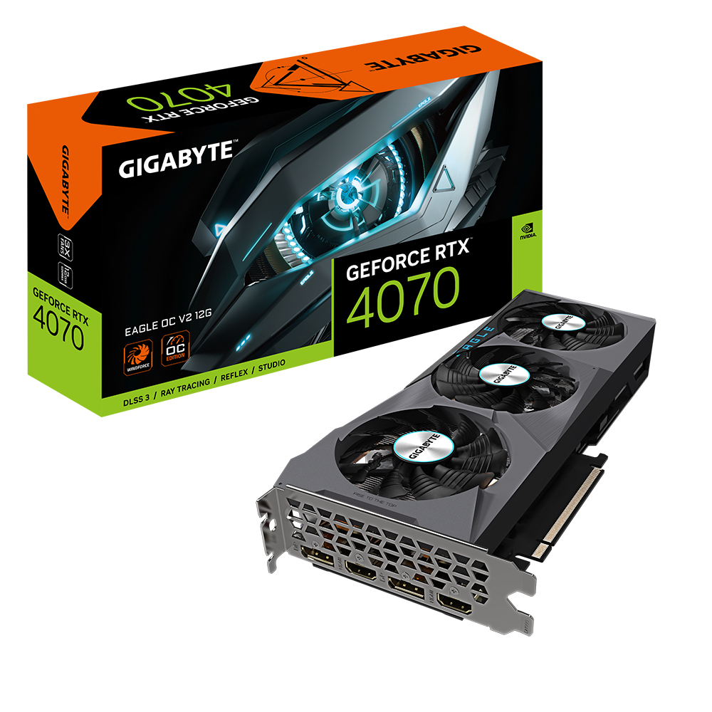 Image of Gigabyte EAGLE GeForce RTX 4070 OC V2 12G NVIDIA 12 GB GDDR6X