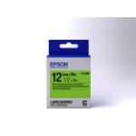 Epson Fluorescent Tape - LK-4GBF Fluor Blk/Green 12/9