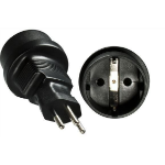 Microconnect PESCHBRA power plug adapter Type F Black