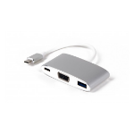 LMP 15093 notebook dock/port replicator USB 3.2 Gen 1 (3.1 Gen 1) Type-C Silver, White