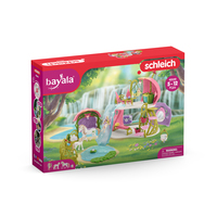 Image of Schleich bayala Glittering flower house with unicorns - lake and...