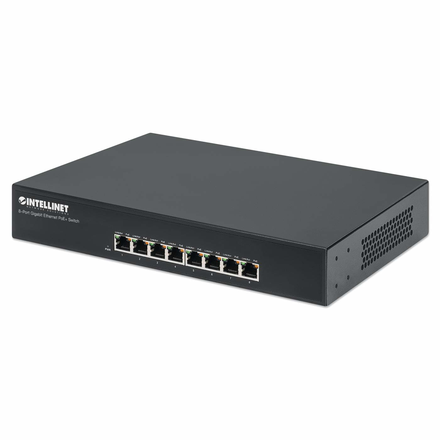 Image of Intellinet 8-Port Gigabit Ethernet PoE+ Switch, 8 x PoE ports,...