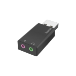 Hama 00200323 cable gender changer USB 2x3.5 mm Black