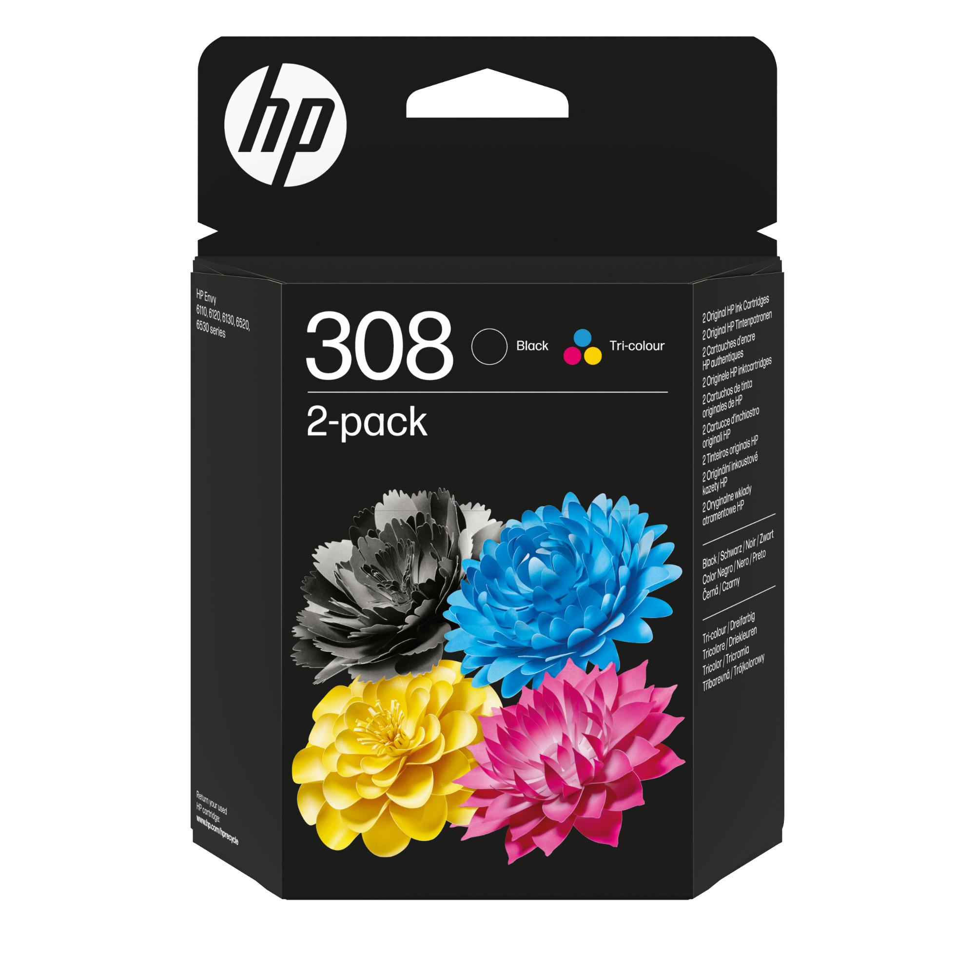 HP 6L6S6UE#301/308 Printhead cartridge multi pack black + color Blister Pack=2 for HP Envy 6100