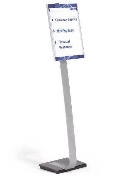 Image of Durable 481323 sign holder/information stand A3 Acrylic Silver