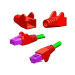 FDL WING MOULDED SNAGPROOF RJ45 CABLE BOOT - RED