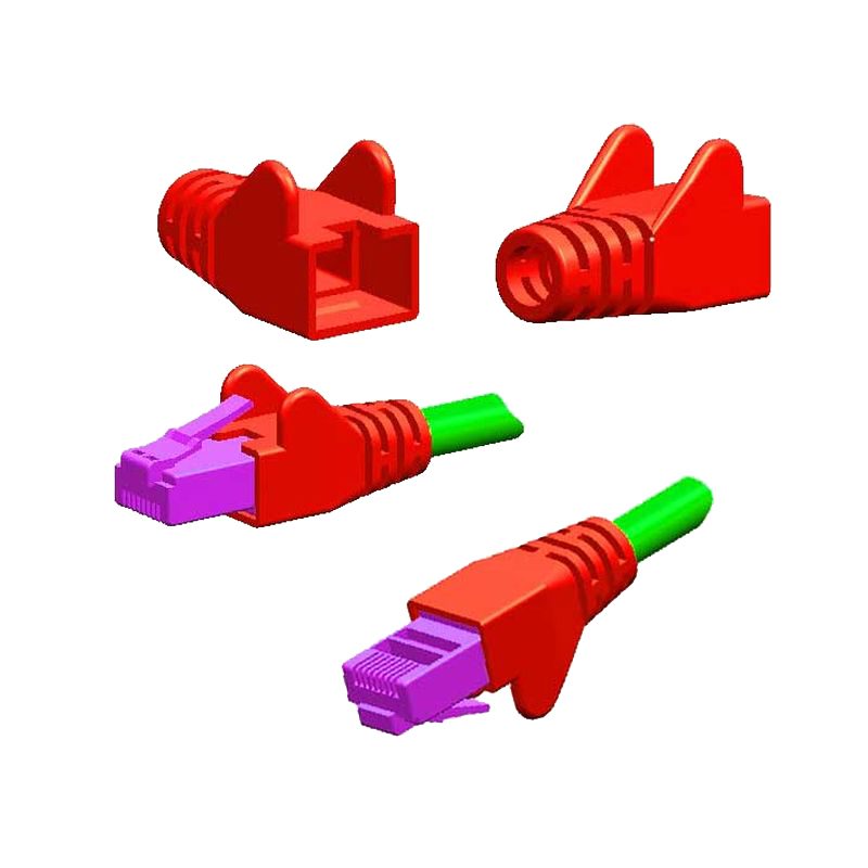 Image of FDL WING MOULDED SNAGPROOF RJ45 CABLE BOOT - RED
