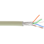 InLine Patch Cable S/FTP PiMF Cat.6A halogen free 500MHz grey 100m