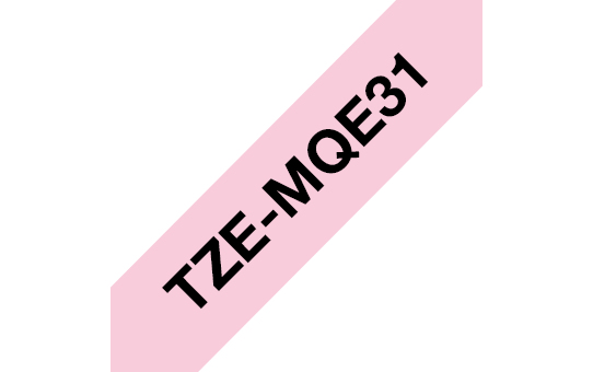 Brother TZE-MQE31 DirectLabel black on Pastell pink Laminat 12mm x 4m