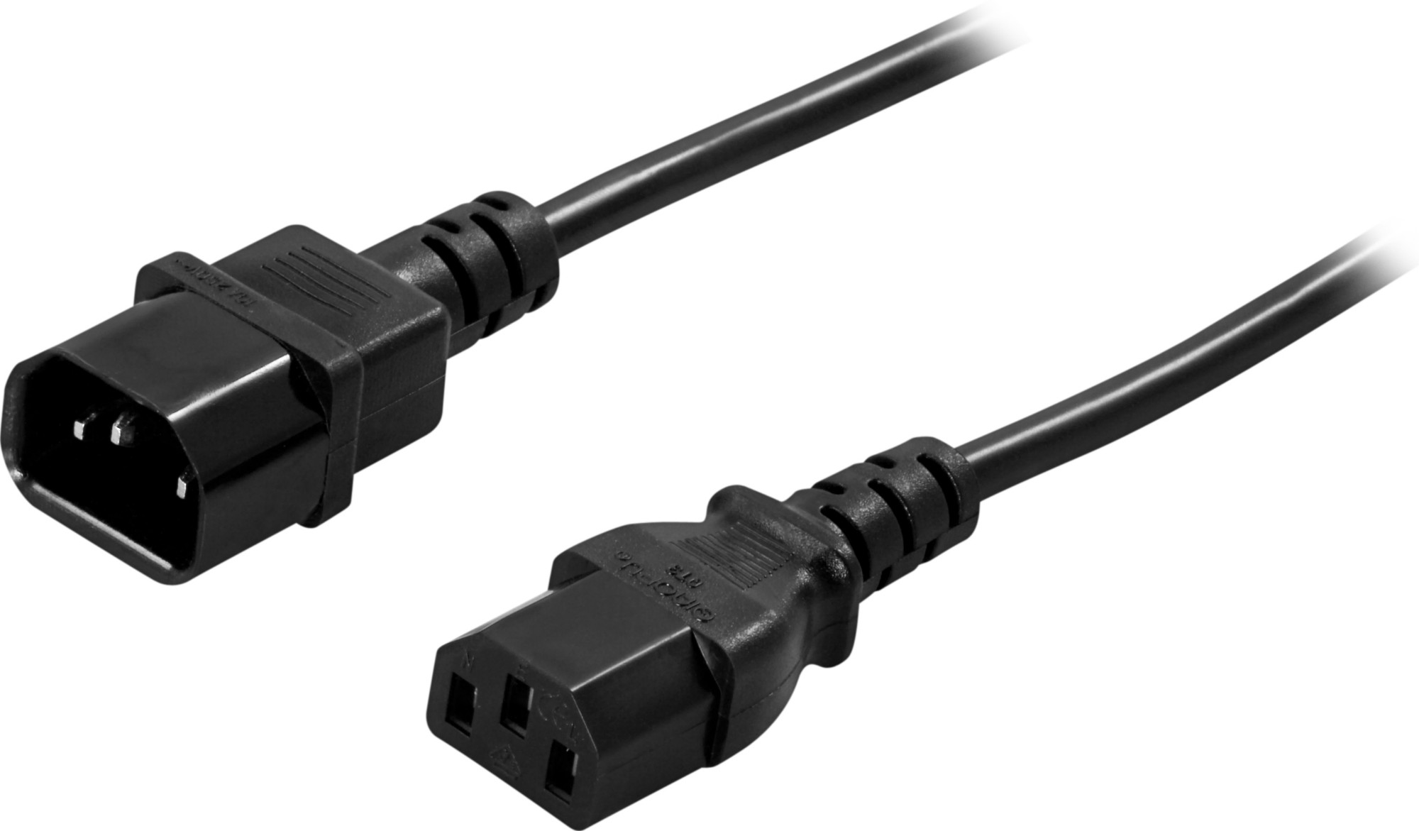 EU Product - extension cable, PC & screen, IEC C13 - IEC C14, 1m thumbnail