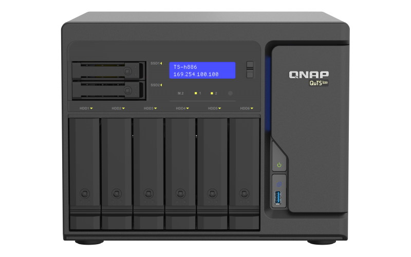 Image of QNAP TS-H886-D1622-16G NAS Tower Ethernet LAN Black D-1622