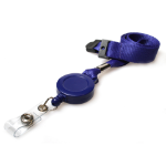 Digital ID 15mm Recycled Plain Navy Blue Lanyards with Card Reels (Pack of 50)