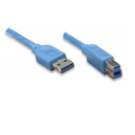 Techly ICOC U3-AB-10-BL USB-kabel USB 3.2 Gen 1 (3.1 Gen 1) 1 m USB A USB B Blauw