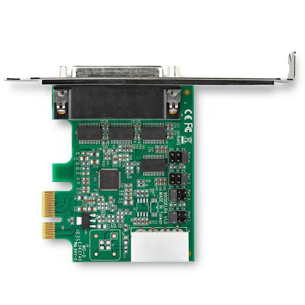 StarTech.com 4-port PCI Express RS232 Serial Adapter Card - PCIe RS232 Serial Host Controller Card - PCIe to Serial DB9 Card - 16950 UART - Expansion Card - Windows/Linux