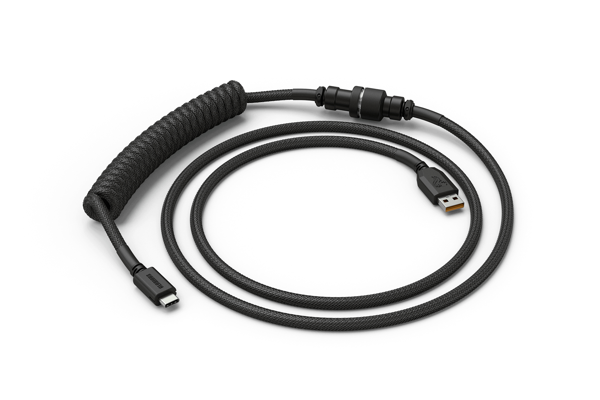 Image of Glorious PC Gaming Race Coiled Black 1.37 m USB Type-A, USB Type-C