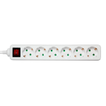 Deltaco GT-0654 power extension 3 m 6 AC outlet(s) Indoor White