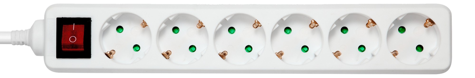EU Product - Earthed power strip, 6xCEE 7/3 & 1xCEE 7/7, 3m - White thumbnail