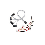 Microsemi Adaptec ACK-I-mSASx4-SAS4x1-FO-1M R 3 Gbit/s Meerkleurig, Zwart