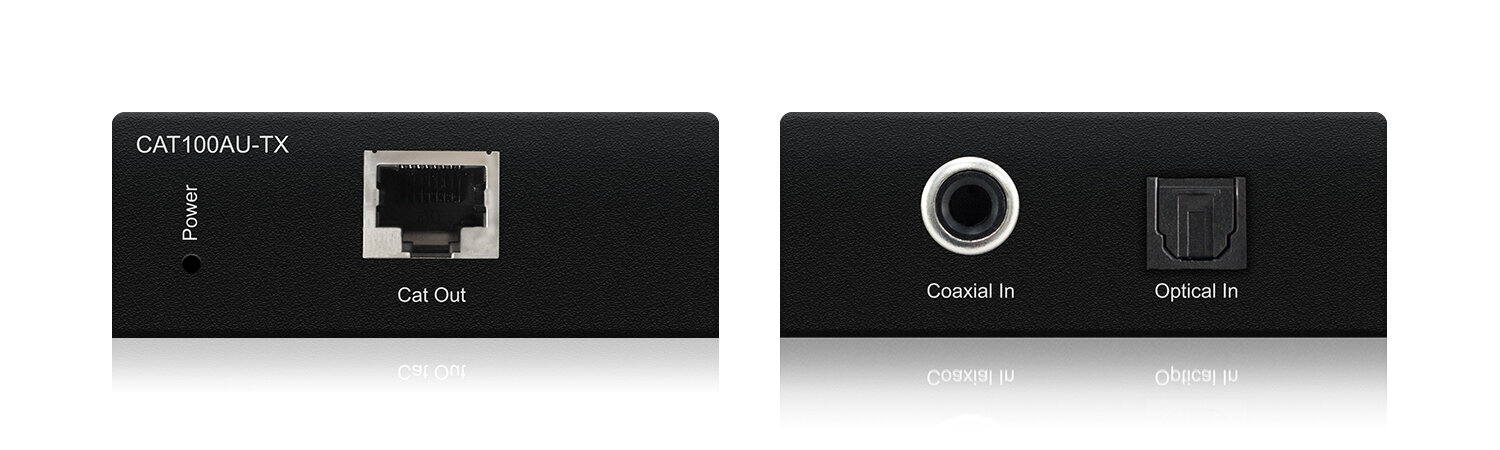 Blustream CAT100AU AV extender AV transmitter & receiver Black