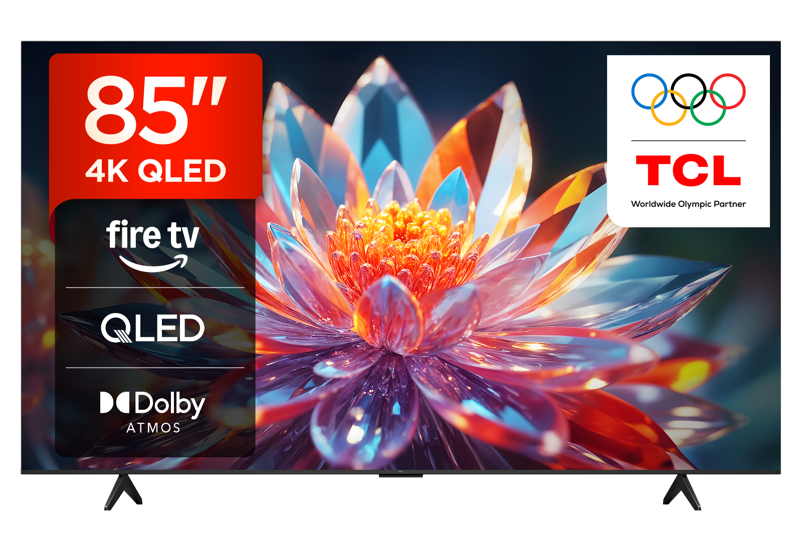 TCL T6C -UK 85 inch QLED 4K HDR 10+ Dolby Vision & Atmos Smart Fir