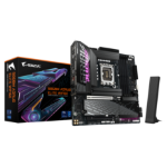 GIGABYTE B860M AORUS ELITE WIFI6E Motherboard - Intel Core Ultra Series CPUs, 12+1+2+1 Phases VRM, up to 9200MHz DDR5, 1xPCIe 5.0 + 2xPCIe 4.0 M.2, 2.5GbE LAN, WIFI 6E, Thunderbolt