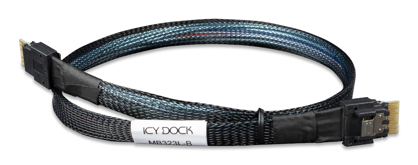 Icy Dock MB323L-B Serial Attached SCSI (SAS) cable 0.5 m Black