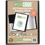 Eco Eco A3 50% Recycled 20 Pocket Presentation Display Book - Single