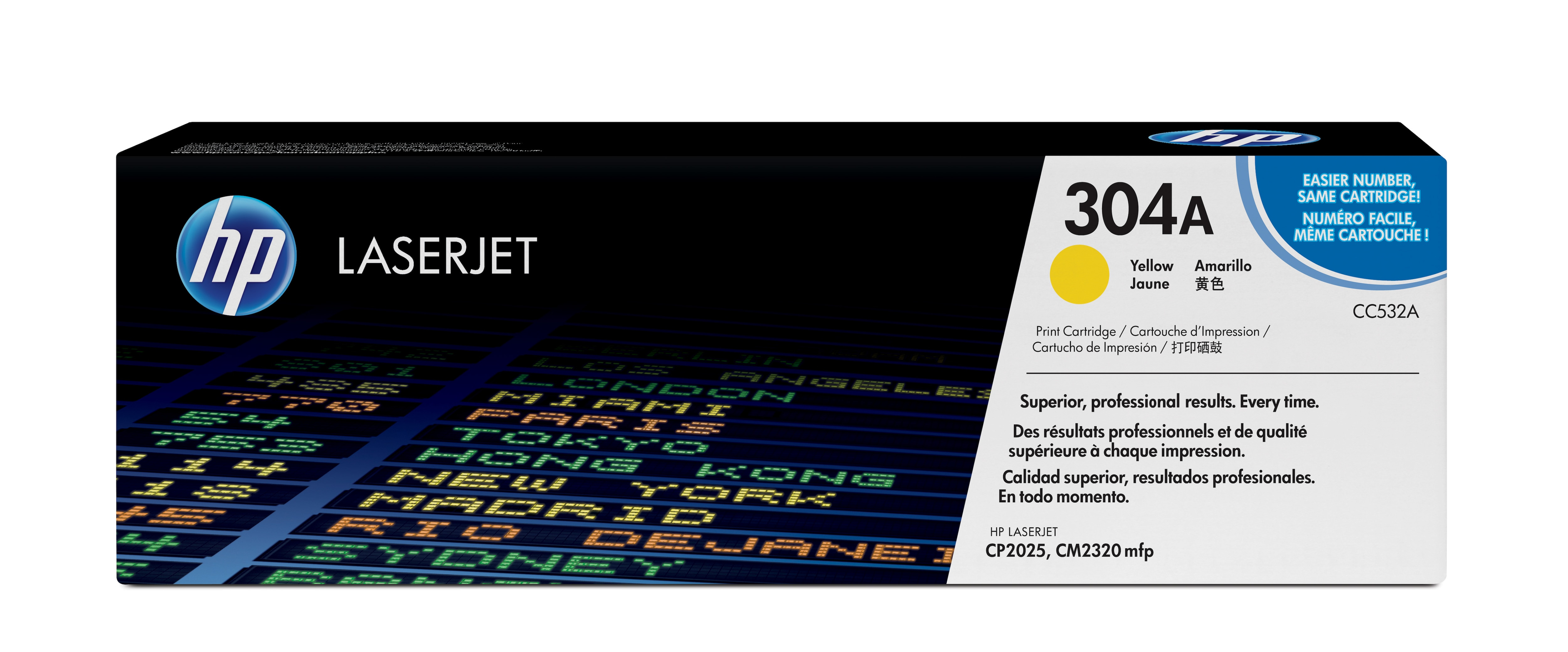 Image of HP CC532A/304A Toner cartridge yellow, 2.8K pages ISO/IEC 19798...