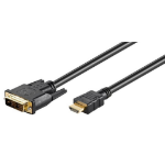 Microconnect HDM191811 video cable adapter 1 m HDMI DVI-D Black