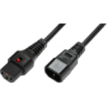 Scolm 2M C14-C13 Lck Bk PVC 1.0MM
