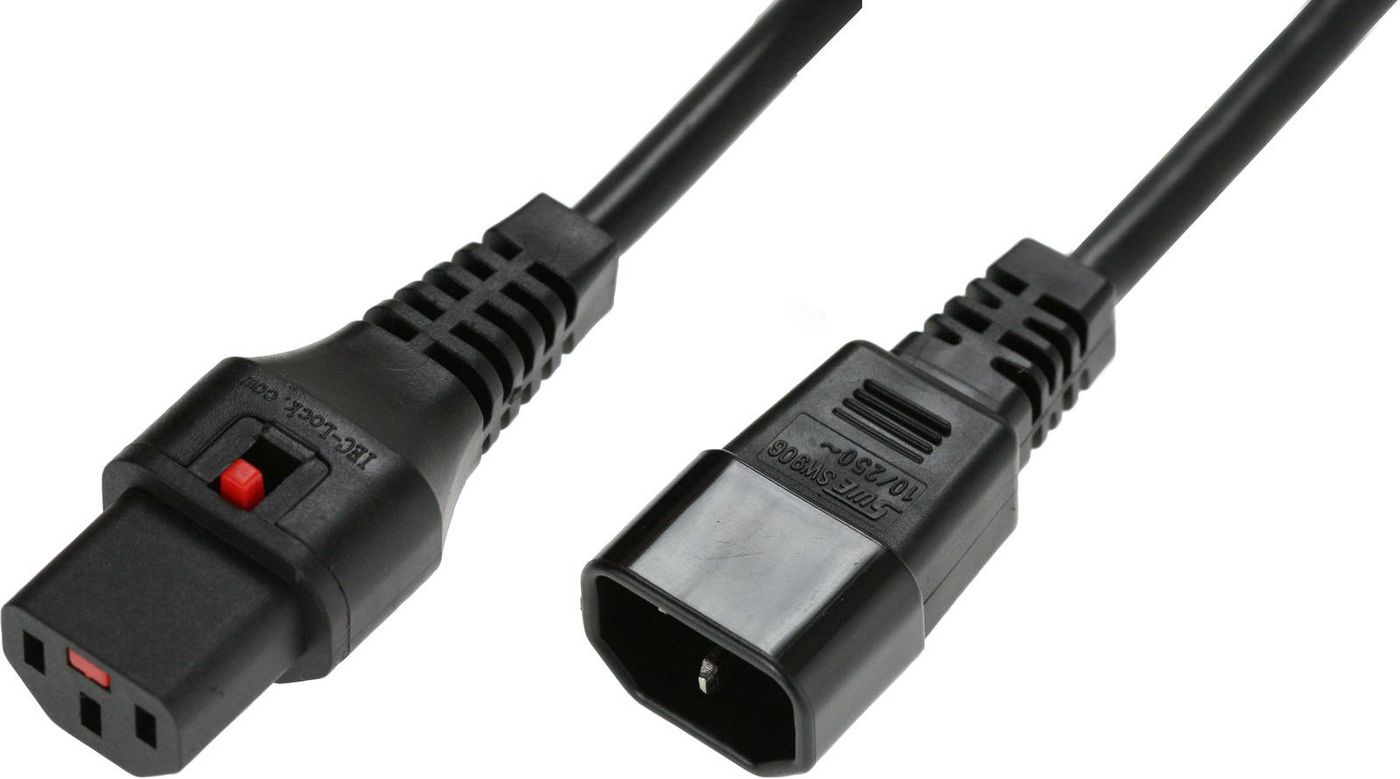 Scolm 2M C14-C13 Lck Bk PVC 1.0MM