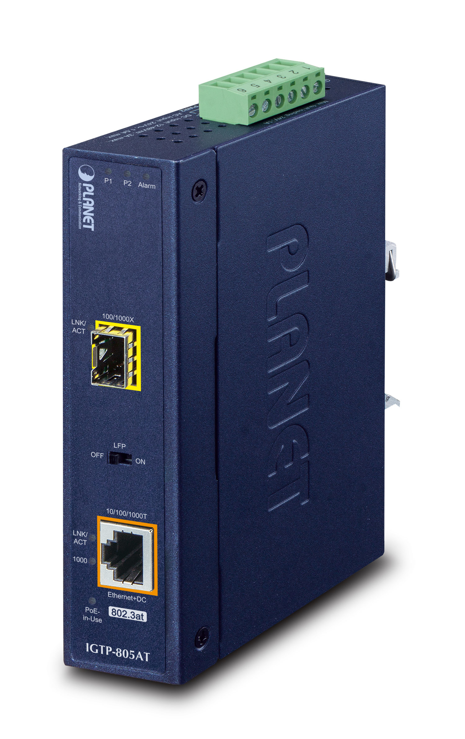 Image of PLANET IGTP-805AT network media converter 2000 Mbit/s 1310 nm Blue