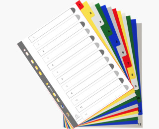 Exacompta 1512E divider Polypropylene (PP) Multicolour