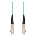 AddOn Networks 1m SC to SC Aqua OM4 Simplex OFNR (Riser-Rated) Fiber Patch Cable
