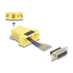 DeLOCK D-Sub 15 pin female to RJ12 female Assembly Kit yellow