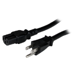 StarTech.com 4ft (1.2m) Heavy Duty Power Cord, NEMA 5-15P to C15 AC Power Cord, 15A 125V, 14AWG, Replacement Computer Power Cord, Monitor Power Cable, NEMA 5-15P to IEC 60320 C15 Power Cord - PC Power Supply Cable