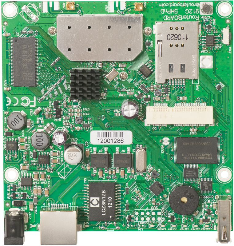 Mikrotik RB912UAG-5HPnD - Wi-Fi 4 (802.11n) - IEEE 802.11a - IEEE 802.11n - IEEE 802.3af - 64 MB - Flash - 64 MB - AR9342