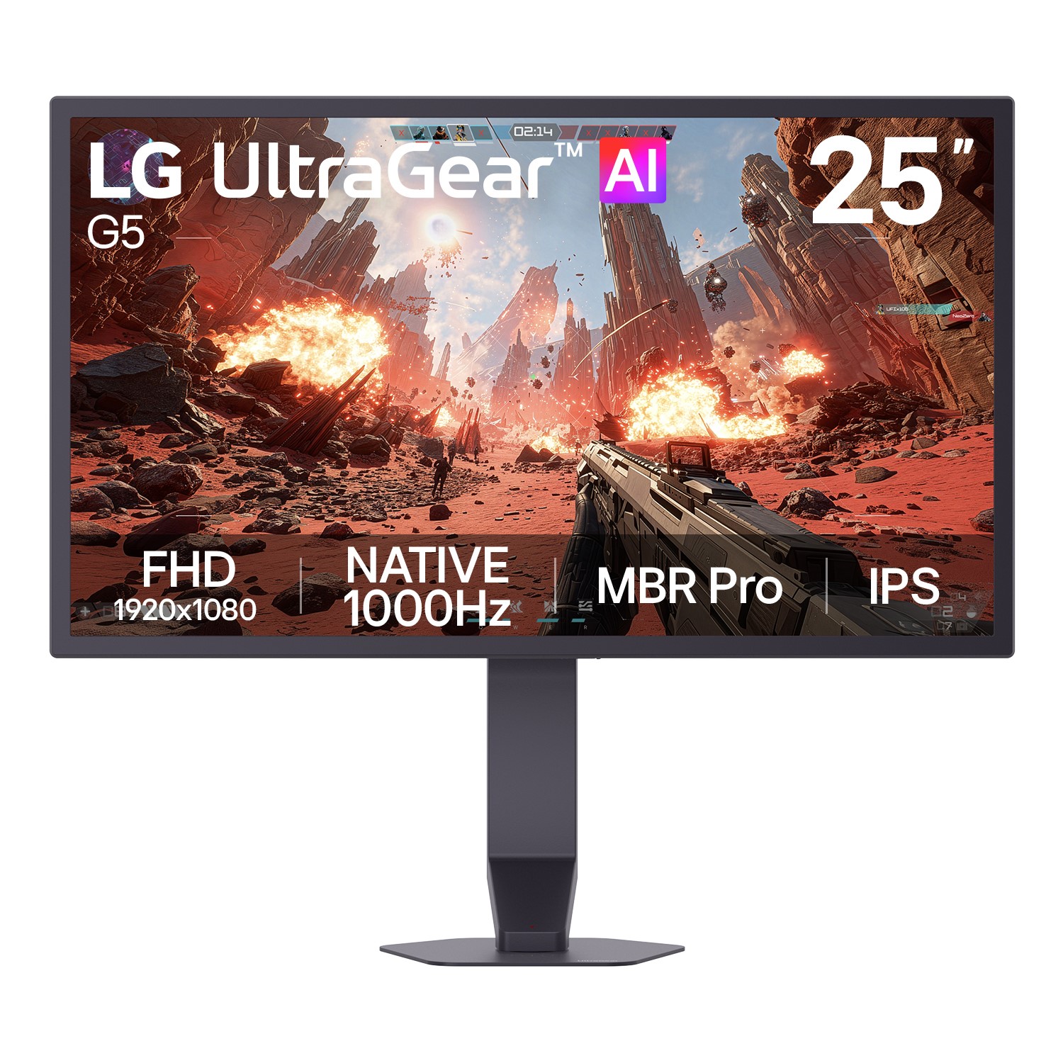 Lg Dark/Black Ultragear G5 25G590b 25" Ips Full Hd 1000Hz Gaming Monitor
