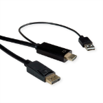 ROLINE 11.04.5992 video cable adapter 2 m HDMI + USB DisplayPort Black