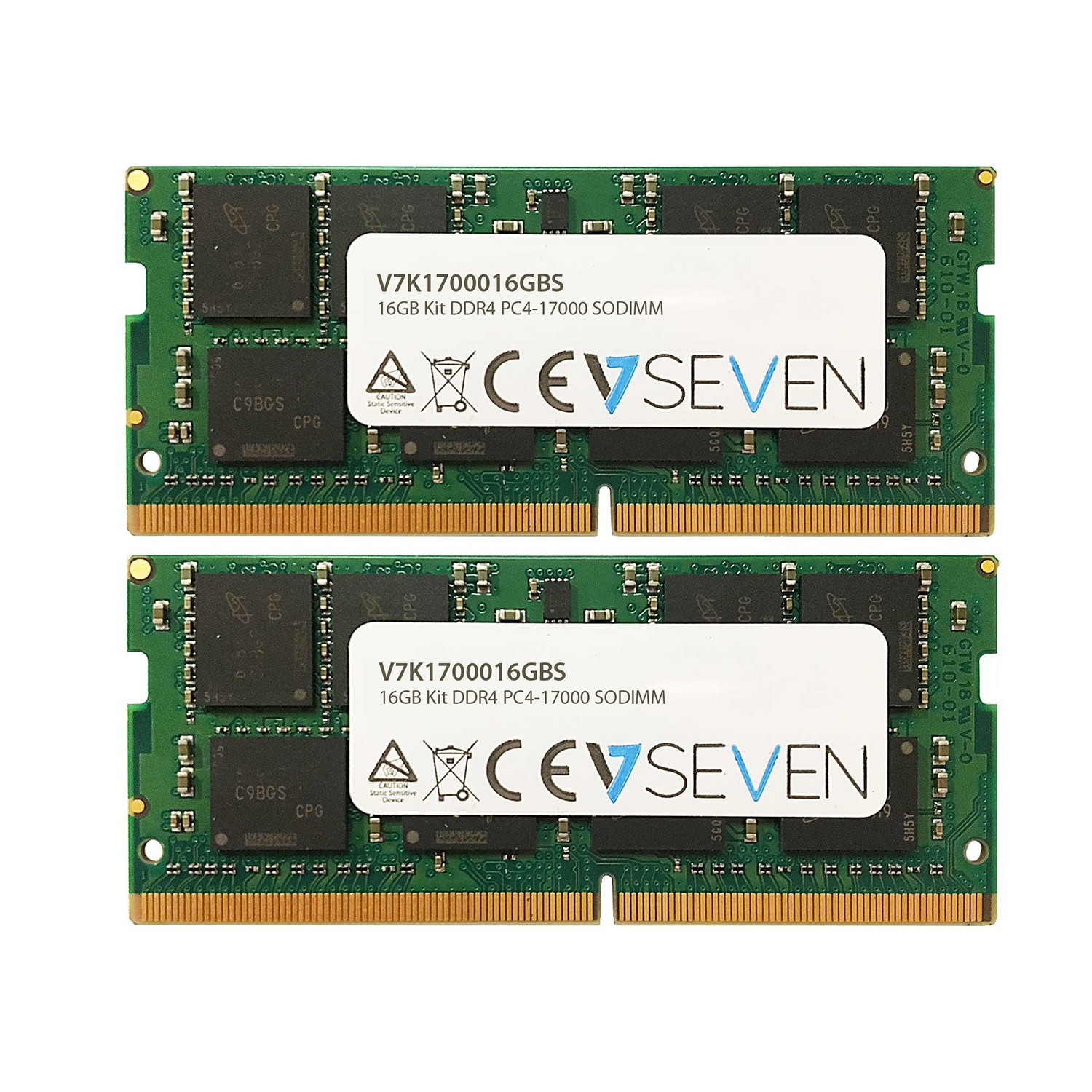 Image of V7 16GB DDR4 PC4-17000 - 2133MHz SO-DIMM Notebook Memory Module -...