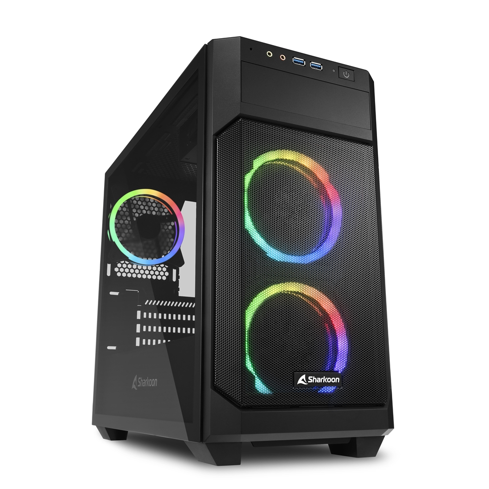 Image of Sharkoon V1000 RGB Micro Tower Black