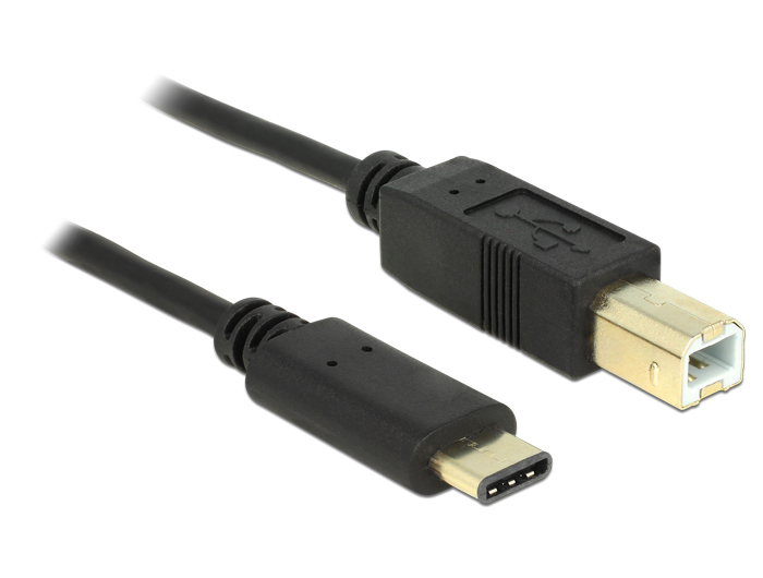 Image of DeLOCK 2m, USB2.0-C/USB2.0-B USB cable USB B USB C Black