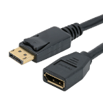 Cablenet 2m DisplayPort Male - Female Extension Black PVC Cable