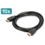 Digitus HDMI High Speed with Ethernet Connection Cable, Pack of 10 pcs