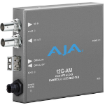 AJA 12G-AM-R-ST 12G-SDI 8-Channel AES Embedder/Disembedder with ST Fiber Rx SFP