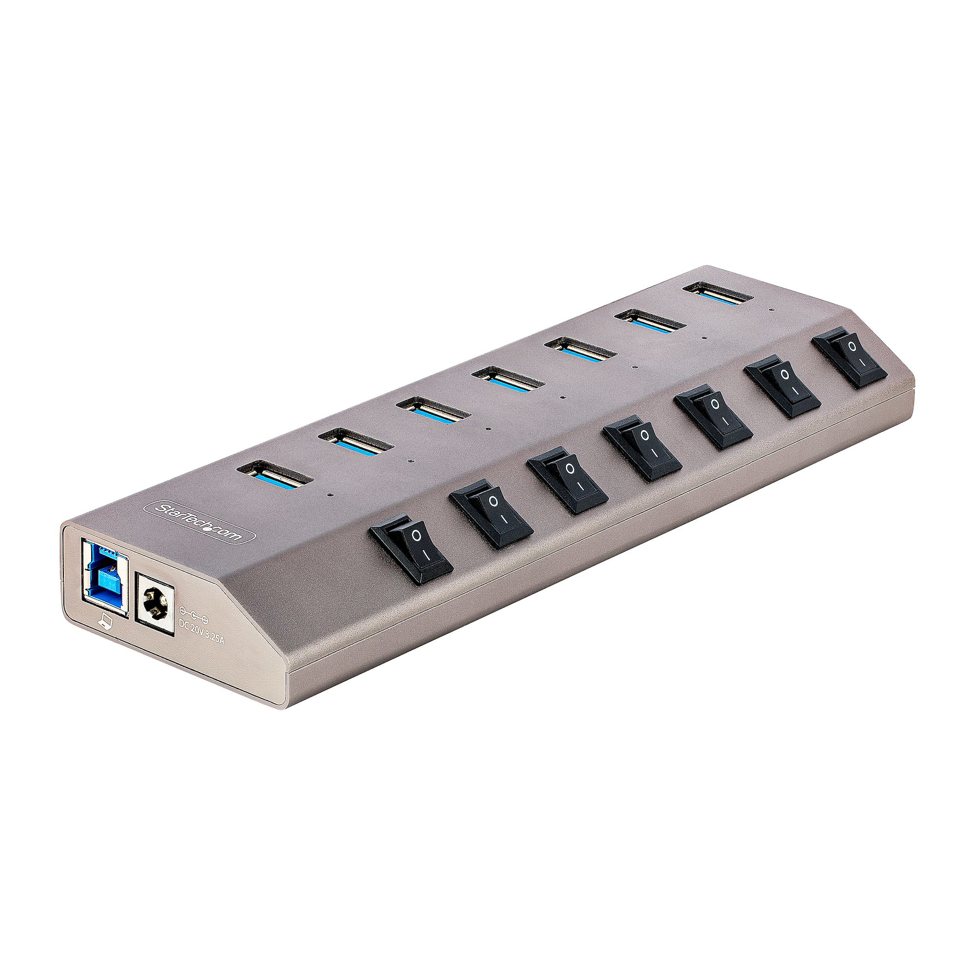 Image of StarTech.com 7-Port Self-Powered USB-C Hub with Individual On/Off...