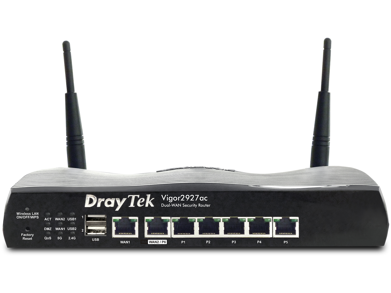 DrayTek Vigor2927ac wireless router Gigabit Ethernet Dual-band (2.4 GHz / 5 GHz) 4G Black