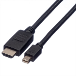 ROLINE 11.04.5789 DisplayPort cable 1.5 m Mini DisplayPort Black