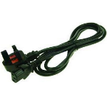 2-Power IEC C13 Lead with UK Plug power cable Black C13 coupler