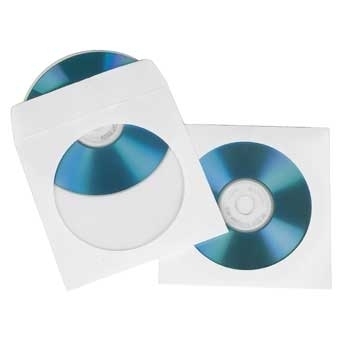 Hama CD Paper Sleeves, white, 50 pcs/Pack 1 discs